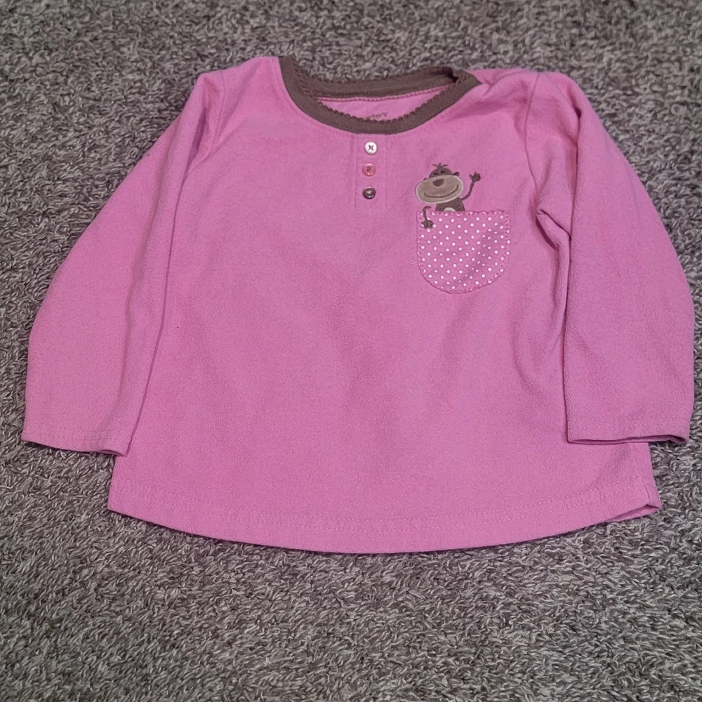 Carter's Pink and Brown Long Sleeve Tee